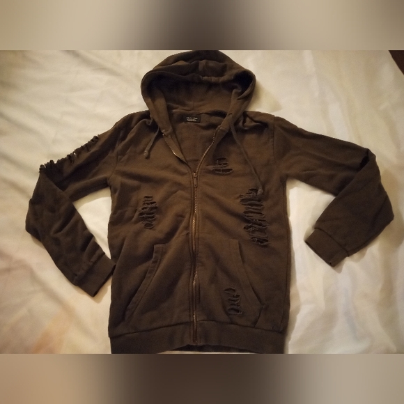 Zara Other - Zara Man Small Rip Detail Hoodie